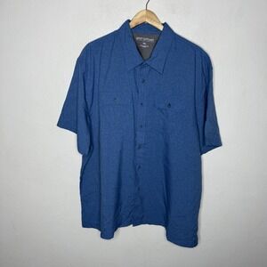 Great Northwest Fisherman Shirt Blue Short Sleeve Performance 30 UPF Men's XXL